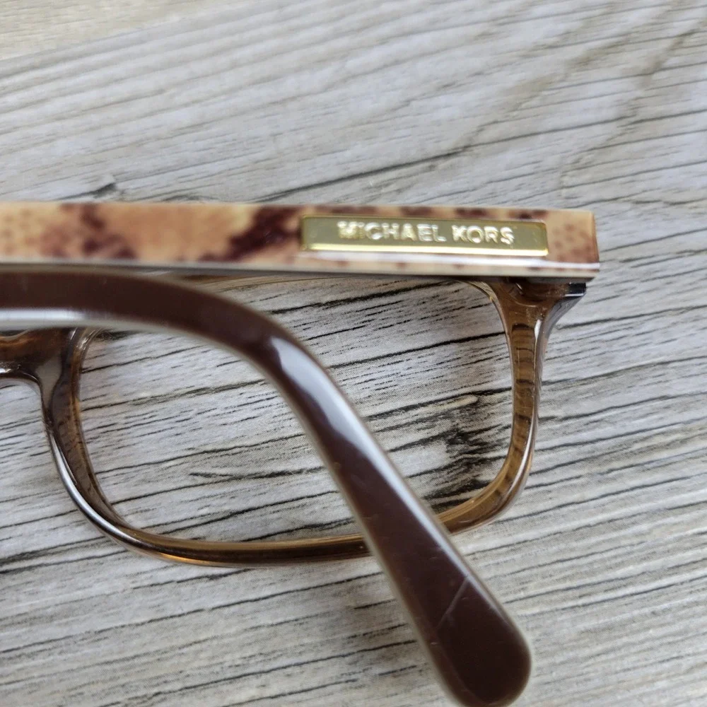 Michael Kors Eyeglasses Frames MK8006 Medellin 3011 Brown Animal Print 52-16-140